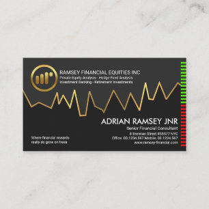 Guld Lagrar Investment Graph Financial Consultant Visitkort