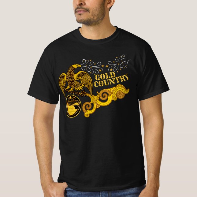 Guld Land Dubbla Side T Shirt (Framsida)