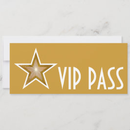 guld-lång inbjudan till VIP PASS (VIP PASS) för Gu