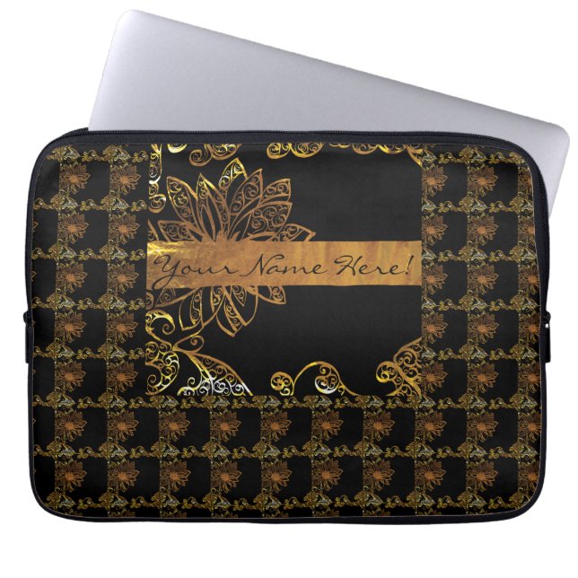 Guld Laptop Fodral (Framsidan)