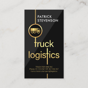 Guld Lastbil Logistics Crossways Transport Visitkort