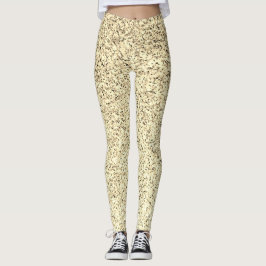 Guld lätta mjuka glitter-miniatyrdiagram leggings
