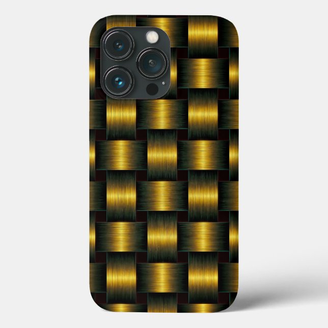 Guld Lattice iphone case (Baksida)