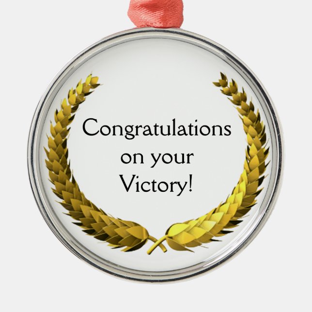 Guld Laurel Wandeans Julgransprydnad Metall (Framsidan)