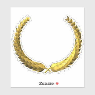 Guld Laurel Wandedeckare Klistermärken