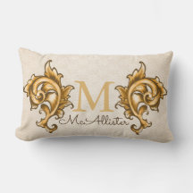 Guld Laurels Faux Woven Beige Print - Family Namn