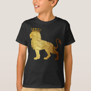 Guld Lejona Kung Vilda djur T Shirt