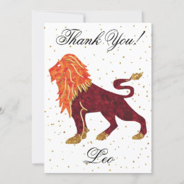 Guld Leo 1st Birthday & Big Photo Tack Kort