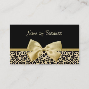 Guld Leopard Bow Butik Visitkort