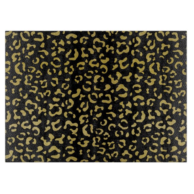 Guld Leopard, Guld Glitter, Leopard Mönster (Framsidan)