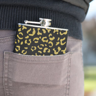 Guld Leopard, Guld Glitter, Leopard Mönster Fickplunta