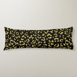 Guld Leopard, Guld Glitter, Leopard Mönster Kroppskudde