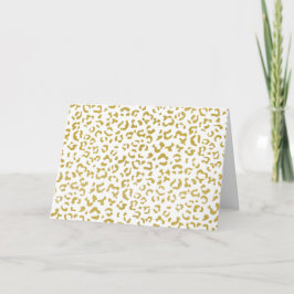 Guld Leopard, Guld Glitter, Leopard Print Kort