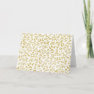 Guld Leopard, Guld Glitter, Leopard Print Kort
