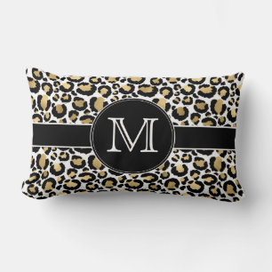 Guld Leopard Lumbar Pillow Lumbarkudde