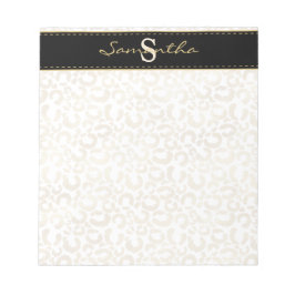 Guld leopard print anpassningsbar anteckningsblock