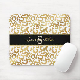 Guld leopard print anpassningsbar musmatta