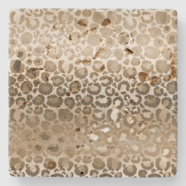 Guld Leopard Print Ombre Stenunderlägg