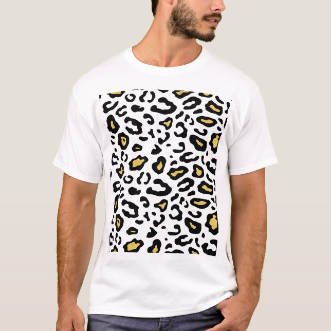 Guld leopard, sömlös mönster. t shirt (Framsida)