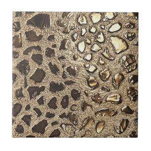 Guld Leopard, spistor av metalldjur Kakelplatta