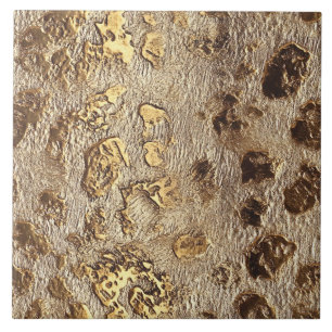 Guld Leopard, spistor av metalldjur Kakelplatta