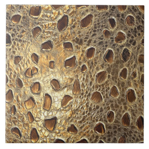Guld Leopard, spistor av metalldjur Kakelplatta