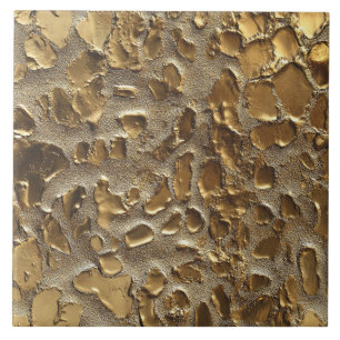 Guld Leopard, spistor av metalldjur Kakelplatta