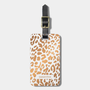 Guld- Leopardtryck Bagagebricka