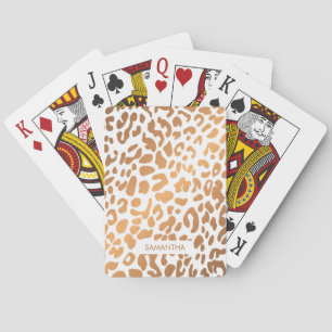 Guld- Leopardtryck Casinokort
