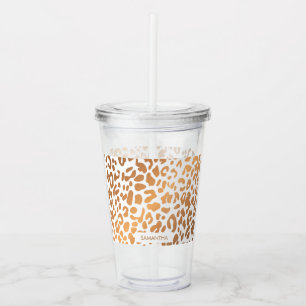 Guld- Leopardtryck Take Away Mugg