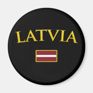 Guld- Lettland Magnet