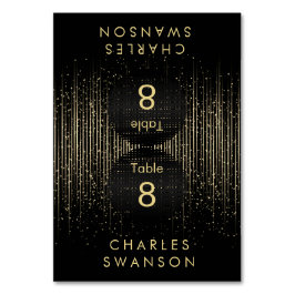 Guld Light Shower | Placera kort med DIY-text