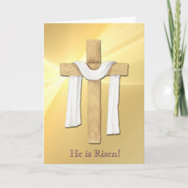 Guld Light Wooden Kor Påsk Card Anteckningskort