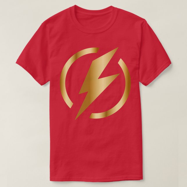 Guld Lightning T Shirt (Design framsida)