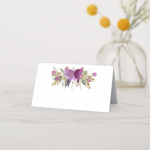 Guld Lila Amethyst Wildblommor Placera kort