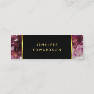 Guld lila ametyst gemstone-professionell mini visitkort