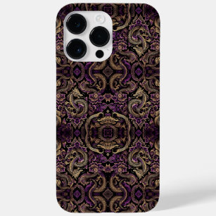 Guld Lila Batik Dragon Tessellation iphone case