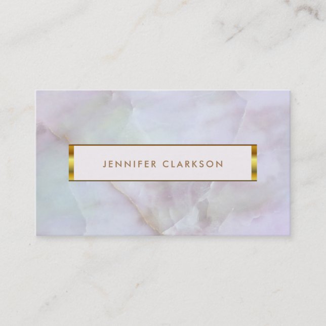 Guld-lila-bergstensgeoden Visitkort (Framsida)