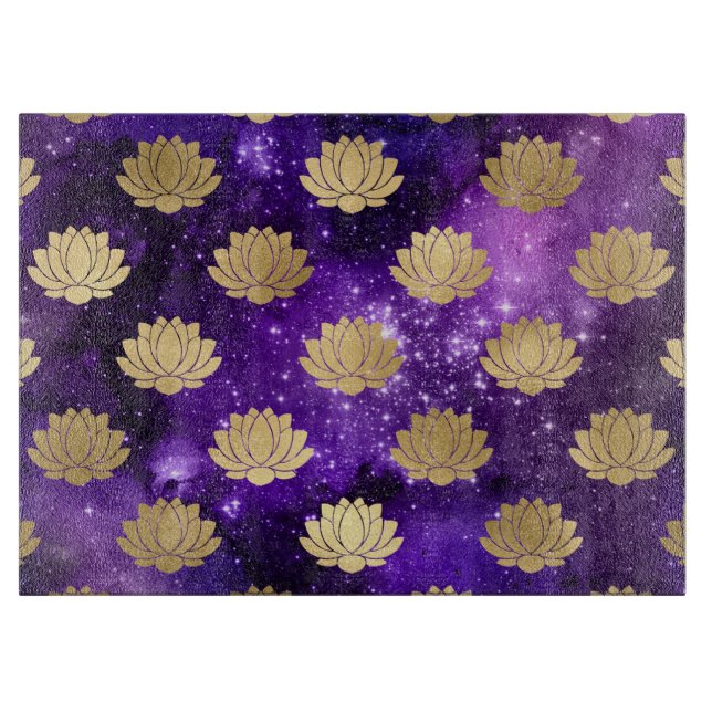 Guld & Lila Galaxy Dharma Mandala Mönster (Framsidan)