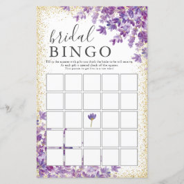 Guld Lila Lavenders Möhippa Bingo Game