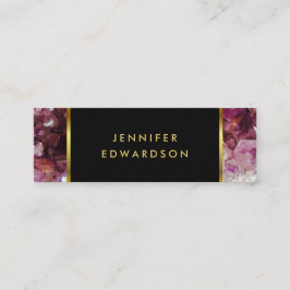 Guld lila, professionell för ametyst gemstone- mini visitkort