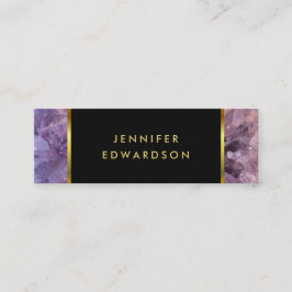 Guld lila, professionell för ametyst gemstone- mini visitkort