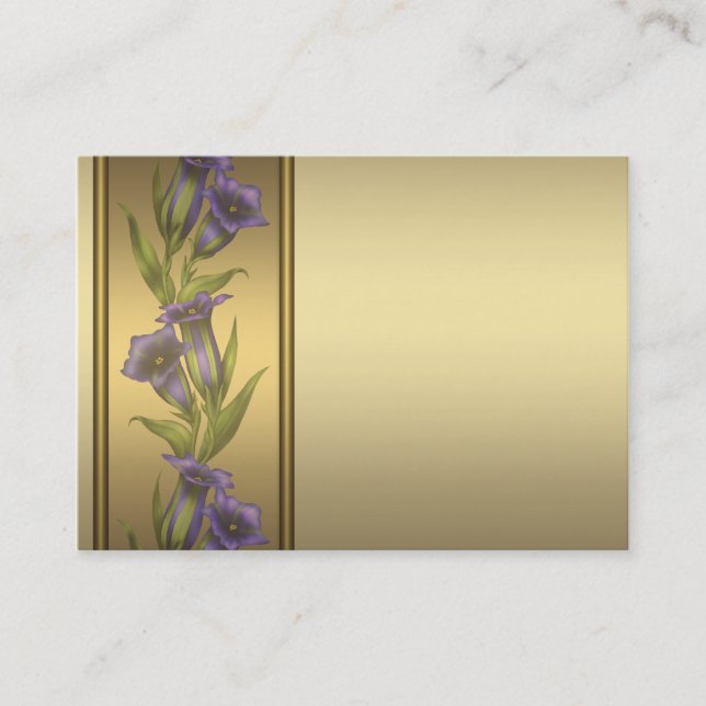 Guld Lila Violetta Visitkort (Framsida)