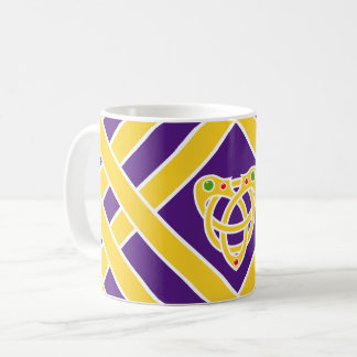 Guld-/lila-/vitmusikband/randar, Celtic Kaffemugg