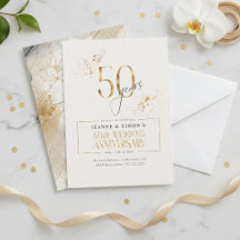 Guld Line Blommigt 50-årsdag ID1169