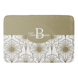 Guld Line Blommönster Bath Mat Badrumsmatta