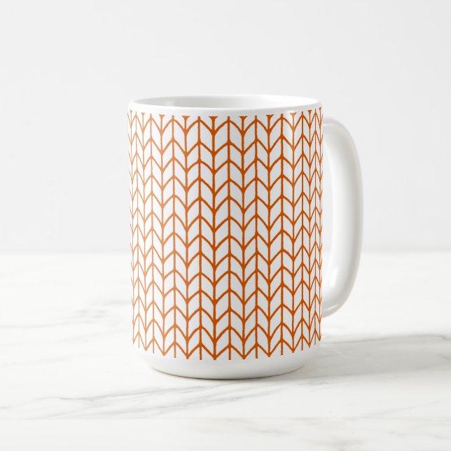 GULD LINE STICKA Tall White Mugg (Framsida höger)