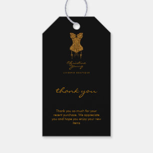 Guld Lingerie Customer Promotional Tack Presentetikett