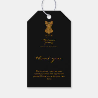 Guld Lingerie Customer Promotional Tack Presentetikett