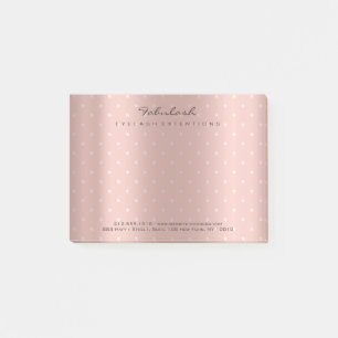 Guld- liten polka dots VIP för Pearly rodna rosa Post-it Block